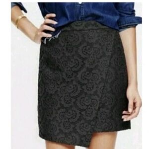 Madewell Black Floral Mini Skirt